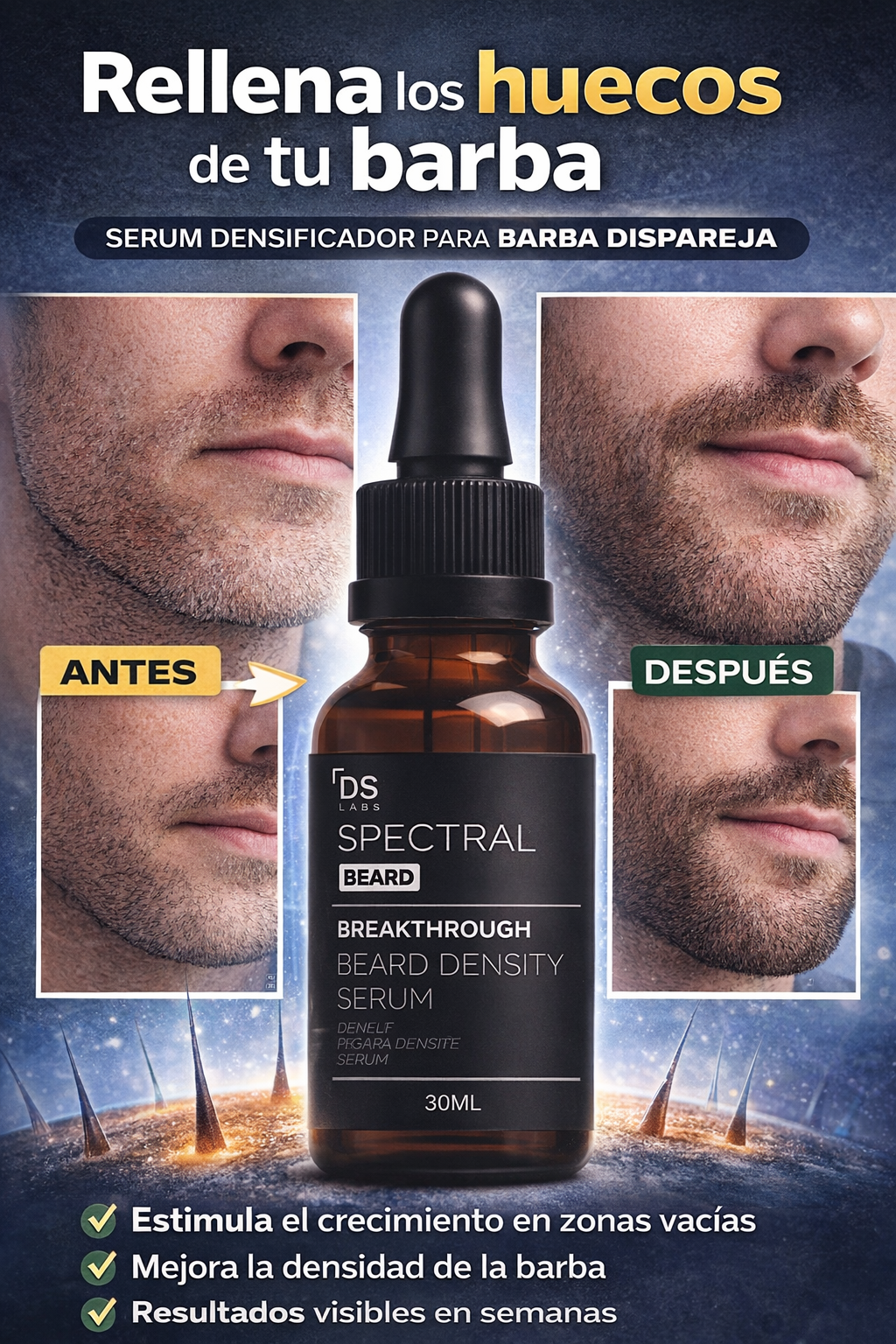 Serum Densificador Para Barba Dispareja